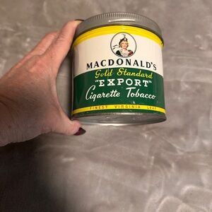 McDonald's Gold Standard Tobacco Tin‎ - Green and Yellow